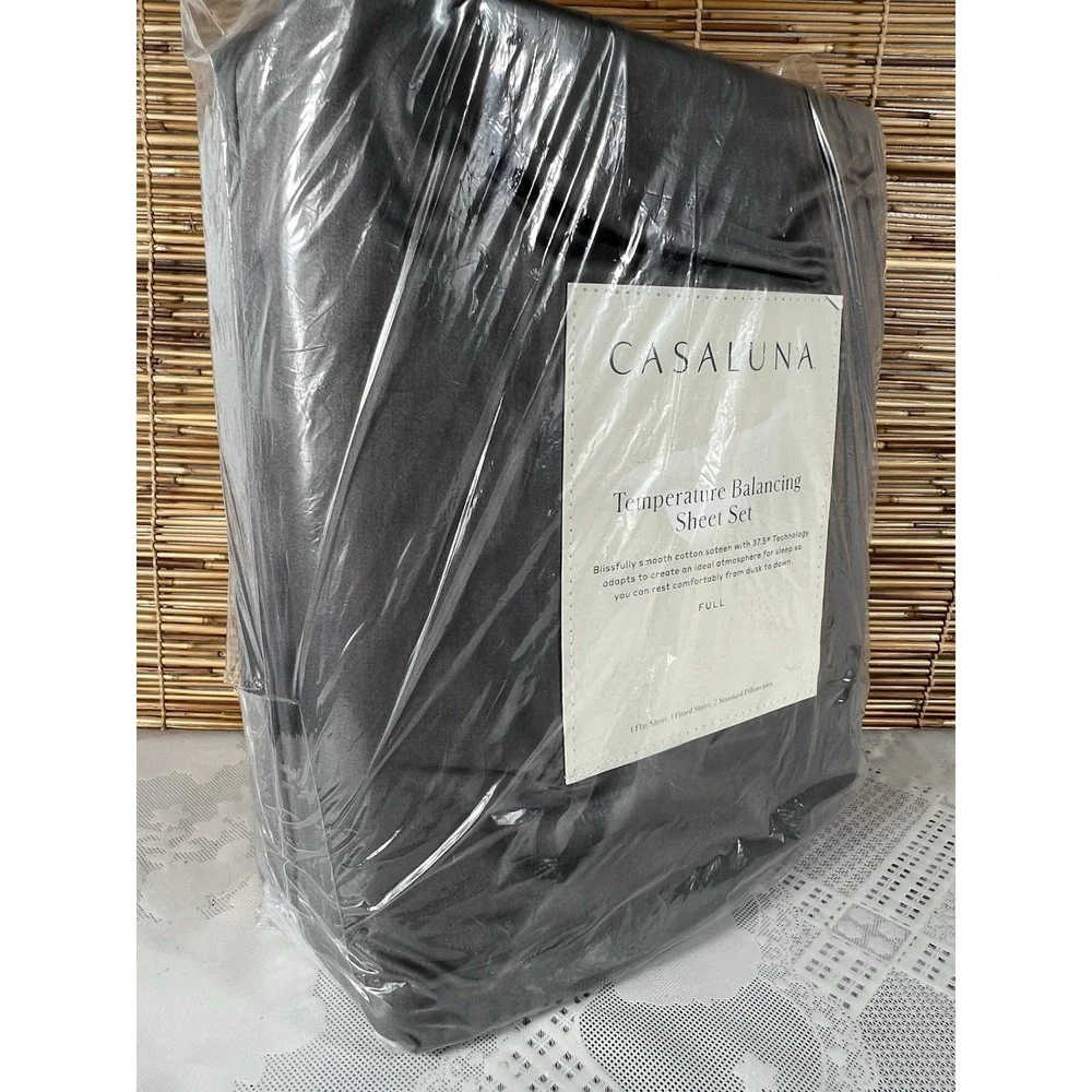 Casaluna Temperature Balancing Sheet Set Size Full Metal Gray 300 TC